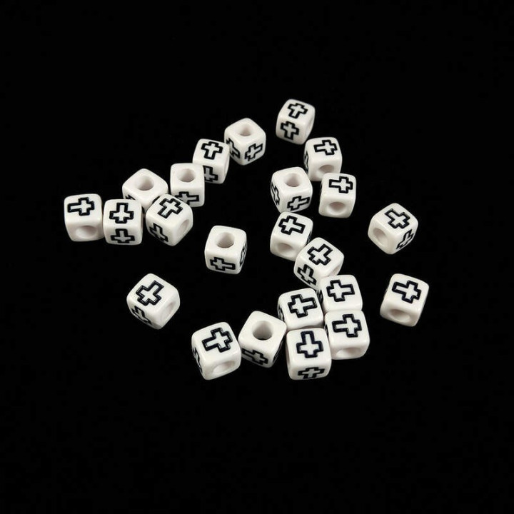 Obiecte bisericesti bile | Margele cub de trecere 5mm | 6257