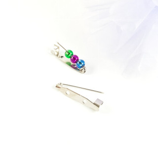 Obiecte bisericesti bile | Margele suport brosa de prindere 30mm | 6094