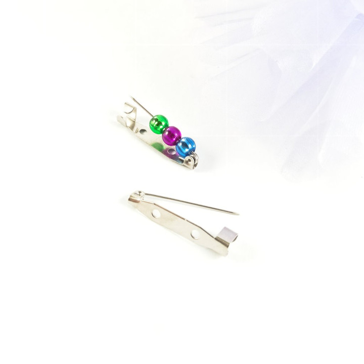 Obiecte bisericesti bile | Margele suport brosa de prindere 30mm | 6094