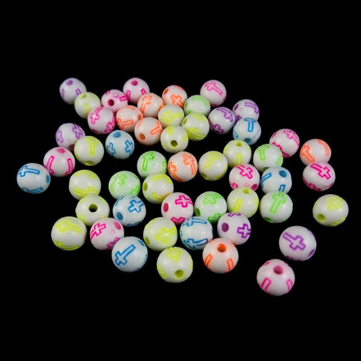 Obiecte bisericesti bile | Margele rotunde de trecere 8mm | 6263