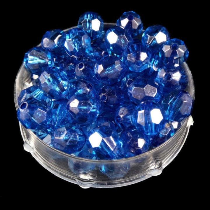 Obiecte bisericesti bile | Margele rotunde fatetate de trecere 8mm | 6273