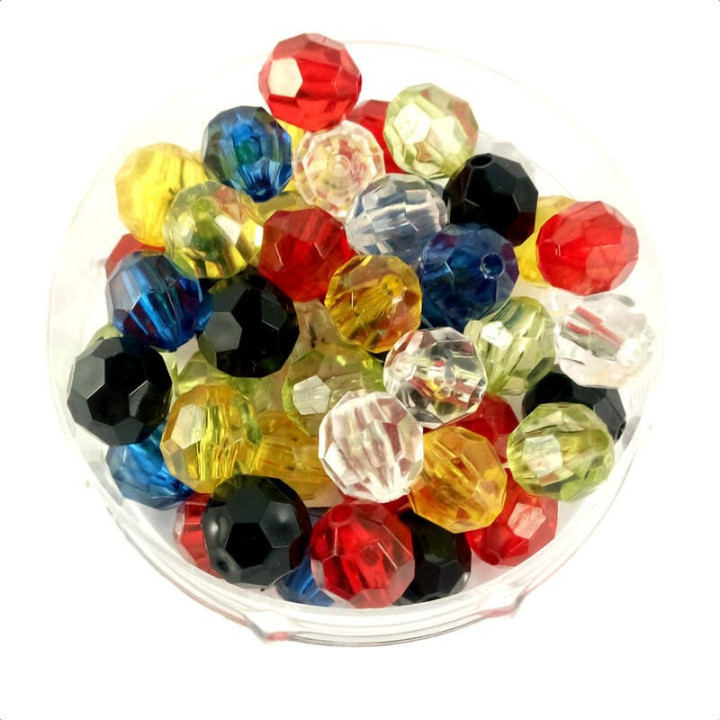 Obiecte bisericesti bile | Margele rotunde fatetate de trecere 8mm | 6273