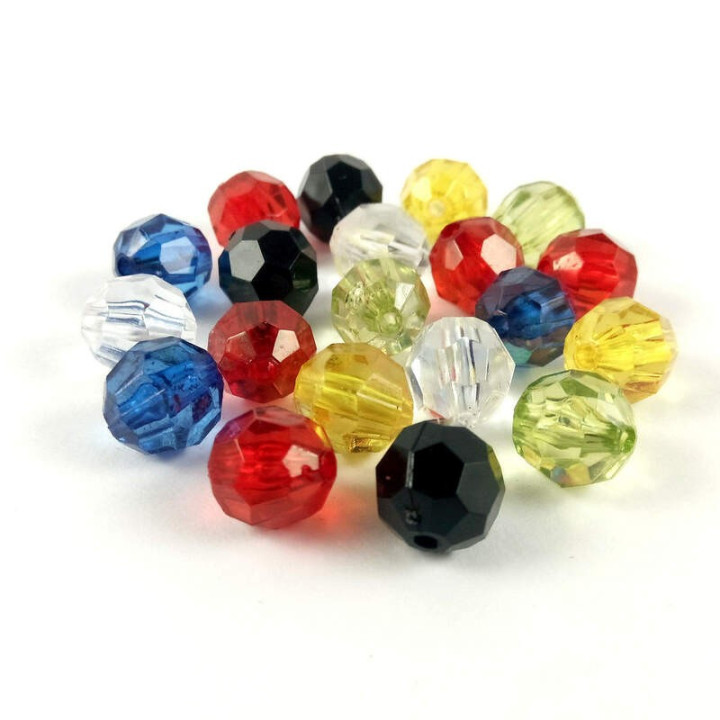 Obiecte bisericesti bile | Margele rotunde fatetate de trecere 12mm | 6275