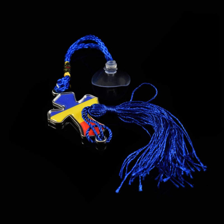 Obiecte bisericesti Medalion auto cruce din plastic Ventani 2508