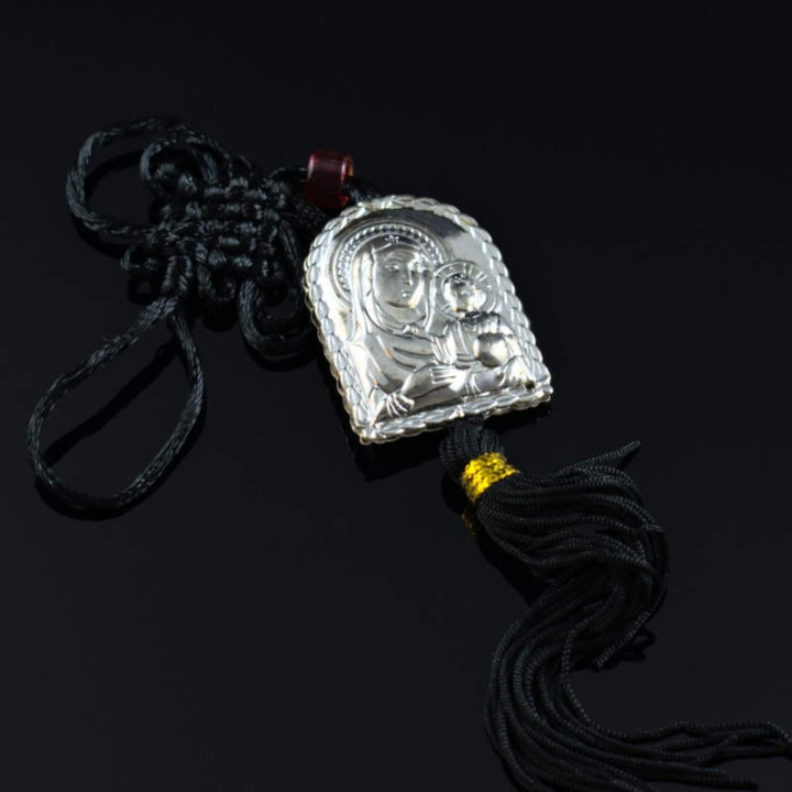 Obiecte bisericesti Medalion auto gravat din metal Ventani 2521