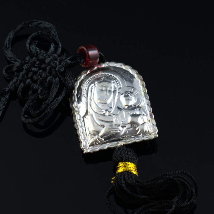 Obiecte bisericesti Medalion auto gravat din metal Ventani 2521