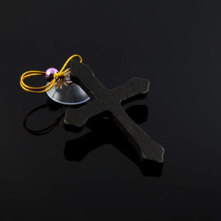 Obiecte bisericesti Medalion auto cruce din lemn lacuit Ventani 2525