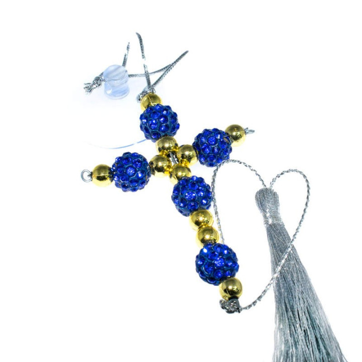 Obiecte bisericesti Medalion auto cruce pe suport din sarma Ventani 2527