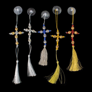 Obiecte bisericesti Medalion auto cruce pe suport din sarma Ventani 2530