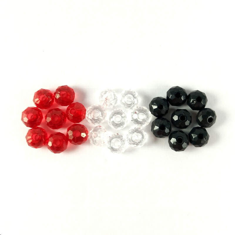 Obiecte bisericesti bile | Margele saibe fatetate de trecere 6mm | 6283