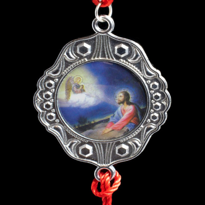 Obiecte bisericesti Medalion auto rotund  din metal Ventani 2534