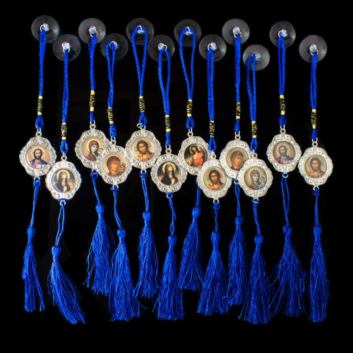 Obiecte bisericesti Medalion auto rotund  din metal Ventani 2536