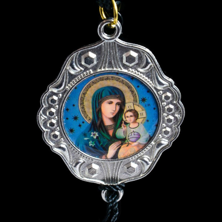 Obiecte bisericesti Medalion auto rotund  din metal Ventani 2537