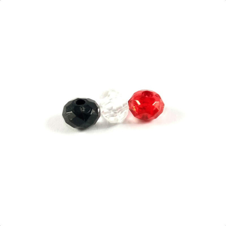 Obiecte bisericesti bile | Margele saibe fatetate de trecere 8mm | 6284