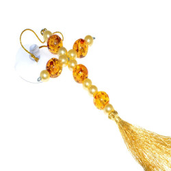 Obiecte bisericesti Medalion auto cruce margele amber Ventani 2540