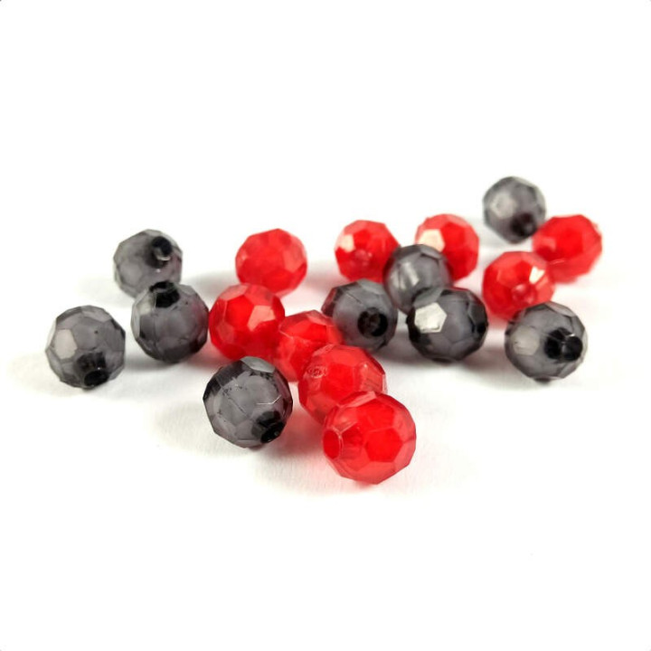 Obiecte bisericesti bile | Margele rotunde fatetate miez alb de trecere 6mm | 6286