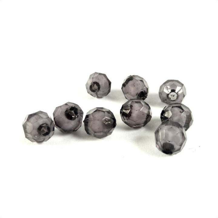 Obiecte bisericesti bile | Margele rotunde fatetate miez alb de trecere 6mm | 6286