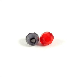 Obiecte bisericesti bile | Margele rotunde fatetate miez alb de trecere 6mm | 6286