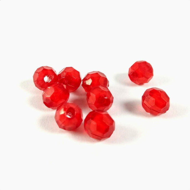 Obiecte bisericesti bile | Margele rotunde fatetate miez alb de trecere 8mm | 6287