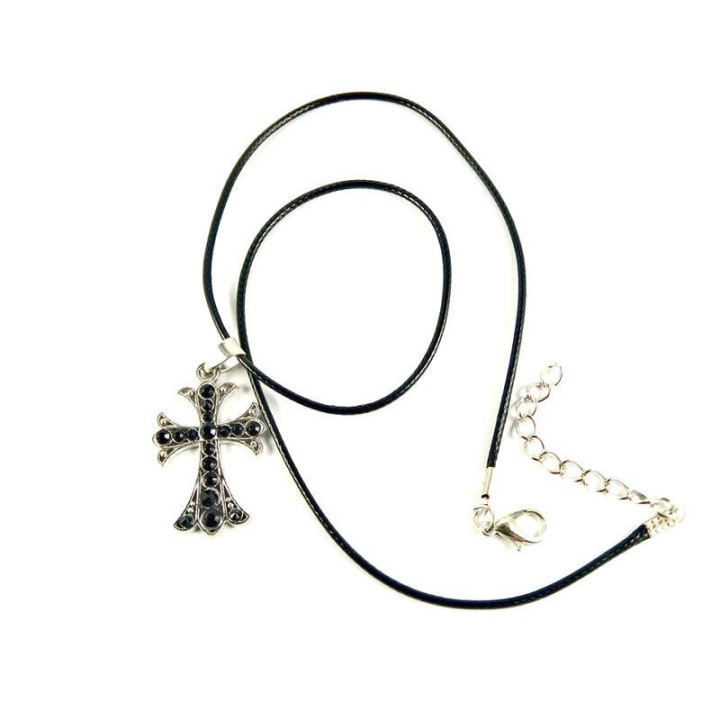 Obiecte bisericesti | Colier cruce metalica filigranata | 1800