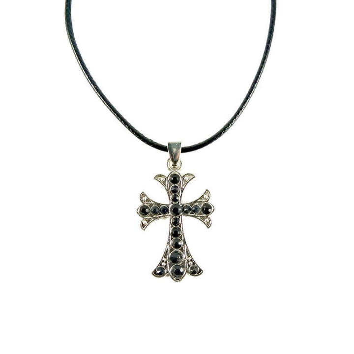 Obiecte bisericesti | Colier cruce metalica filigranata | 1800