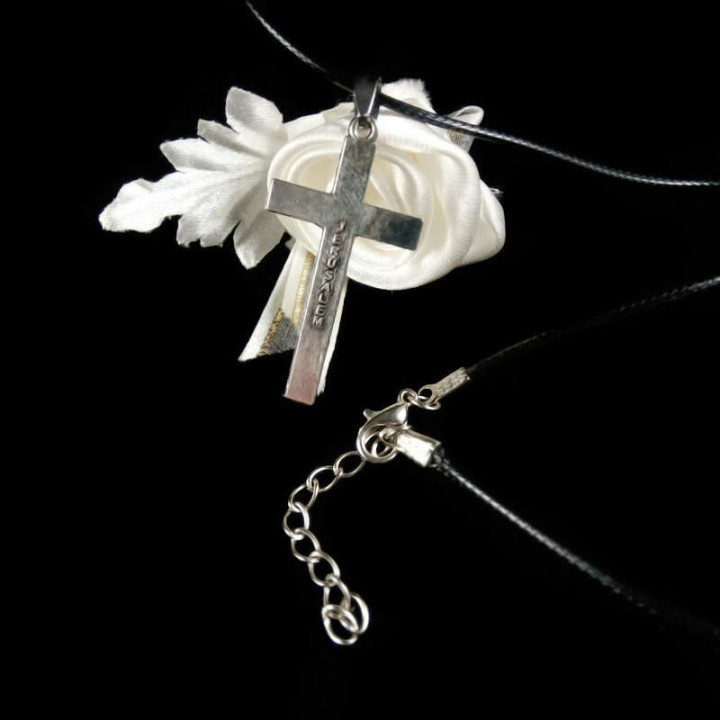 Obiecte bisericesti | Colier cruce metalica sculptata | 1802