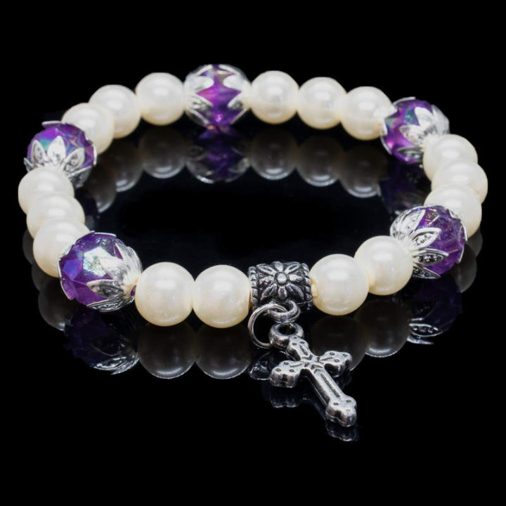 Colportaj Bisericesti.ro | Bratara elastica margele de sticla | 1214