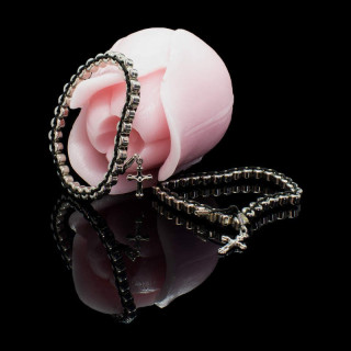 Colportaj Bisericesti.ro | Bratara elastica margele cilindrice | 1220