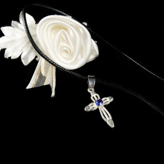 Obiecte bisericesti | Colier cruce metalica filigranata | 1806