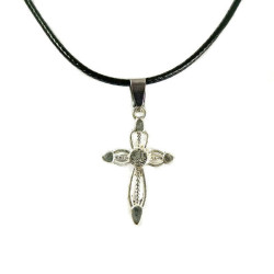 Obiecte bisericesti | Colier cruce metalica filigranata | 1806