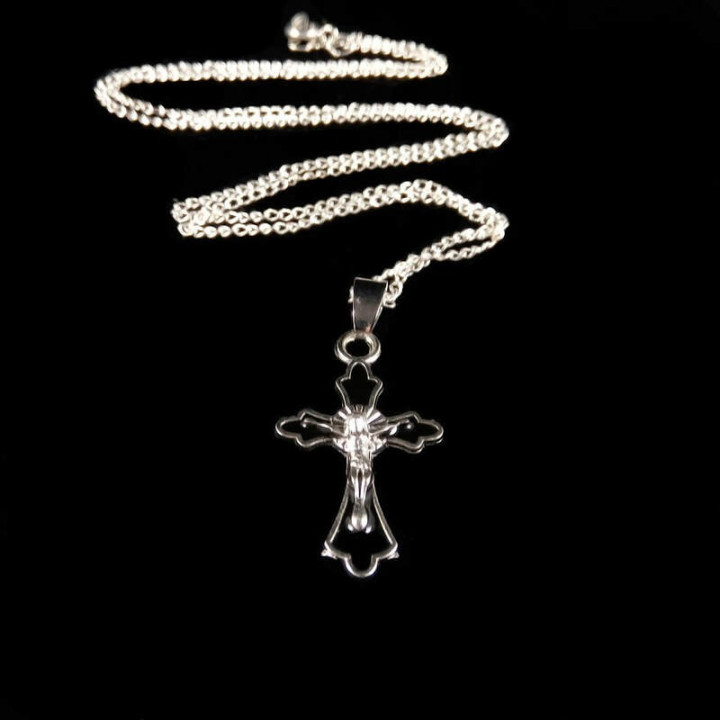 Obiecte bisericesti | Colier cruce metalica | 1821