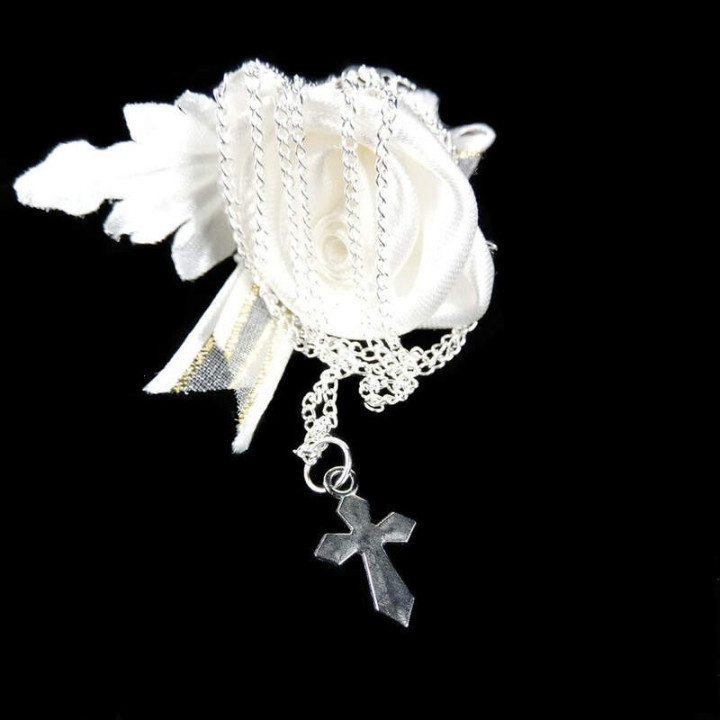 Obiecte bisericesti | Colier cruce metalica | 1822