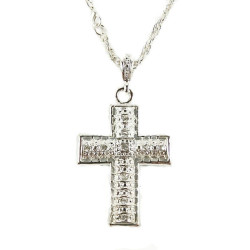 Obiecte bisericesti | Colier cruce metalica filigranata | 1823