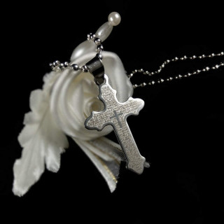 Obiecte bisericesti | Colier cruce din inox  | 1840