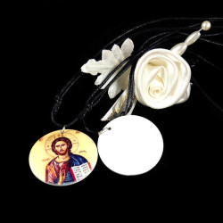 Obiecte bisericesti | Colier medalion rotund din plastic | 1844