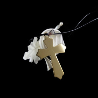 Obiecte bisericesti | Colier cruce din inox | 1849