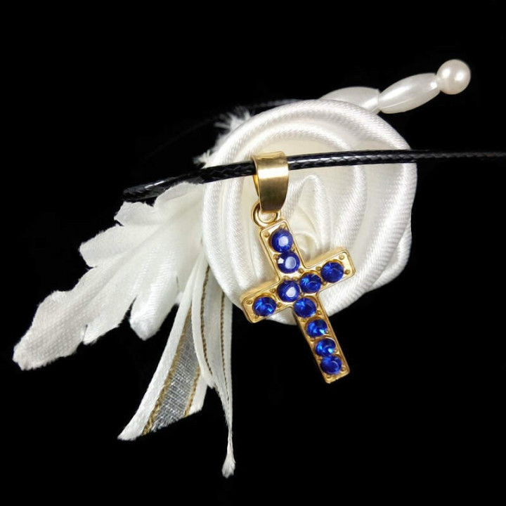 Obiecte bisericesti | Colier cruce metalica | 1857