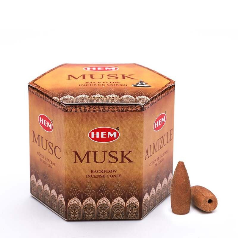 Conuri parfumate Hem Musk Backflow Cone Hem cutie 40 conuri| Conuri back flow Hem India