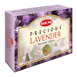 Conuri parfumate Hem Precious Lavender Perfumed Incense Cone Hem cutie 10 conuri| Conuri simple Hem India