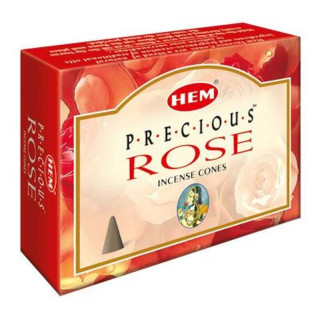 Conuri parfumate Hem Precious Rose Perfumed Incense Cone Hem cutie 10 conuri| Conuri simple Hem India