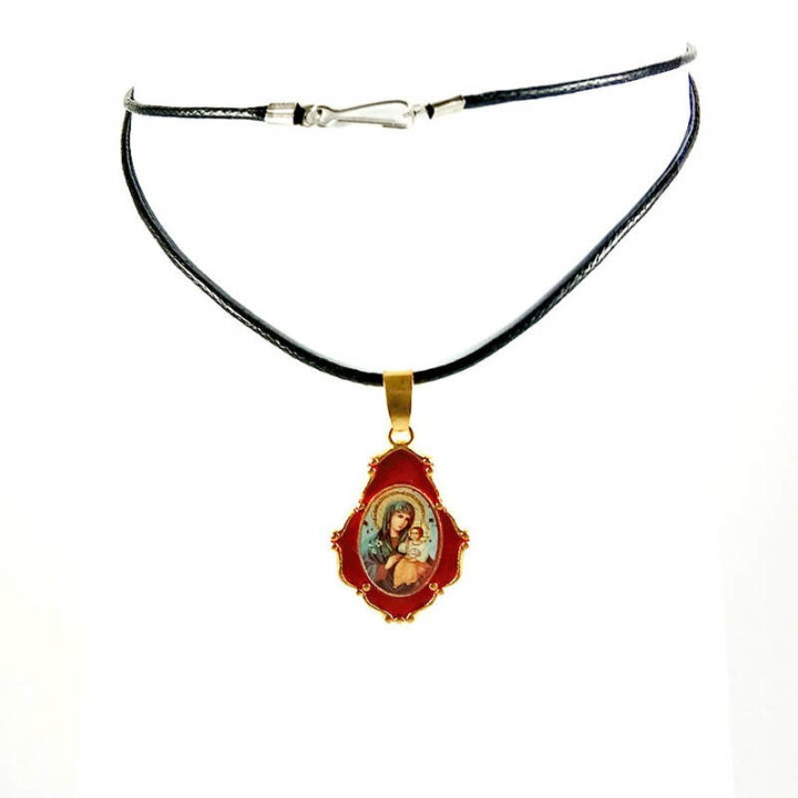Obiecte bisericesti | Colier medalion Icoana Maicii Domnului | 1871