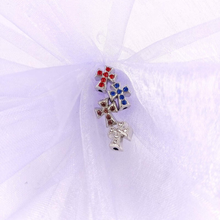 Obiecte bisericesti bile | Margele cruce de trecere 10mm | 6017