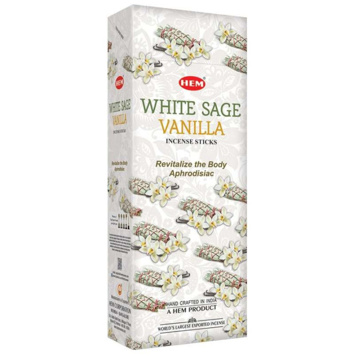 Betisoare parfumate Hem White Sage Vanilla Hem Bete parfumate Hem India