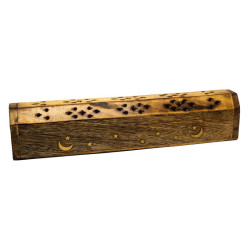 Suporti betisoare parfumate pentru 1 betisor parfumat sau 2 conuri are spatiu depozitare mango 25.4cm  | 5459