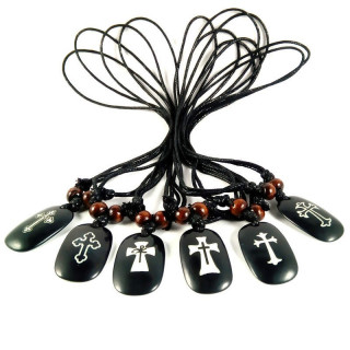 Obiecte bisericesti | Colier medalion oval din plastic | 1877