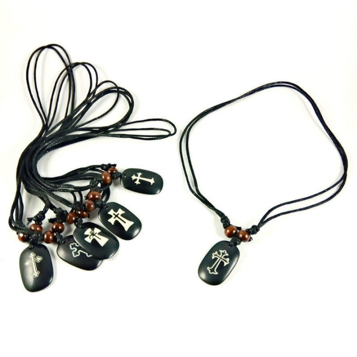 Obiecte bisericesti | Colier medalion oval din plastic | 1877