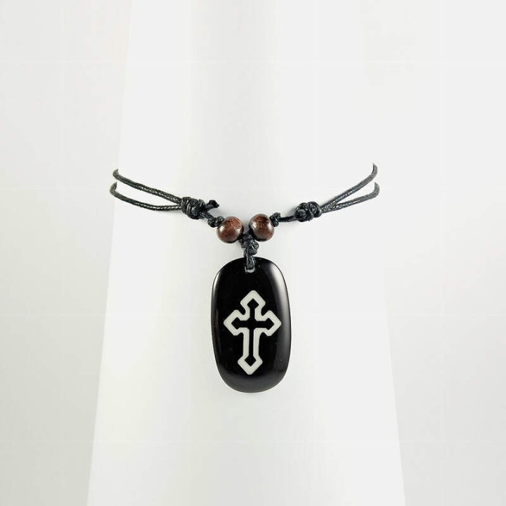 Obiecte bisericesti | Colier medalion oval din plastic | 1877