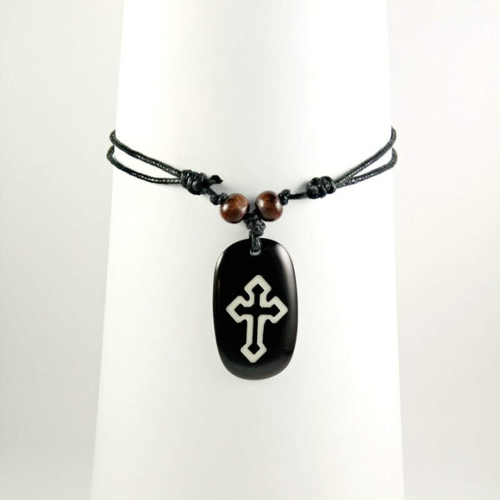 Obiecte bisericesti | Colier medalion oval din plastic | 1877