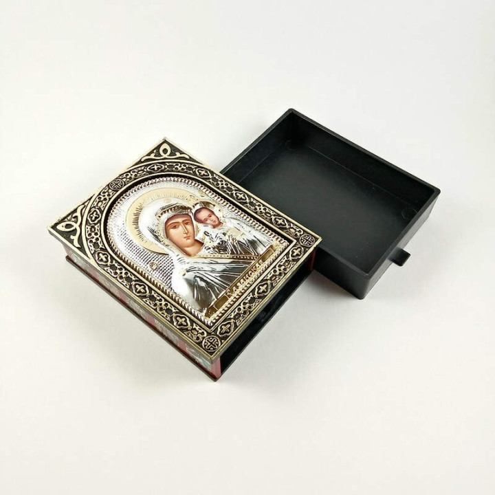Obiecte bisericesti | Cutie cu Icoana Maicii Domnului din plastic 10cm | 5800