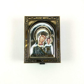 Obiecte bisericesti | Cutie cu Icoana Maicii Domnului din plastic 7cm | 5801